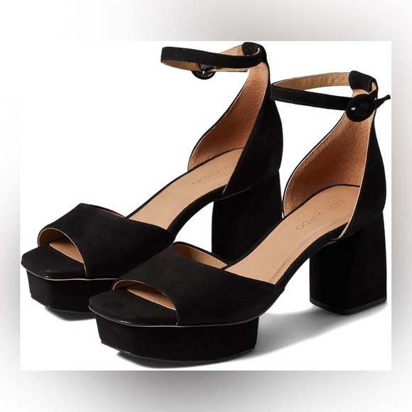 Bernardo Raleigh black suede platform block heels Size 10 M - Picture 2 of 15